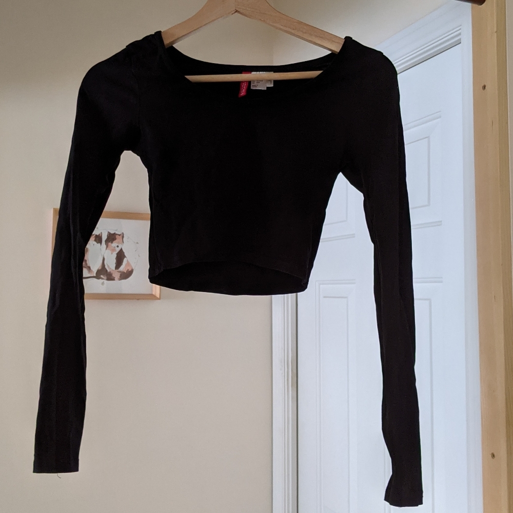 H&M long sleeved crop top